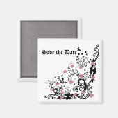 elegante rozen Bewaar de datum Magneet (Voorkant / Achterkant)