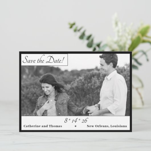 Elegante Rozen Bewaar de datum Save The Date (Staand voorkant)