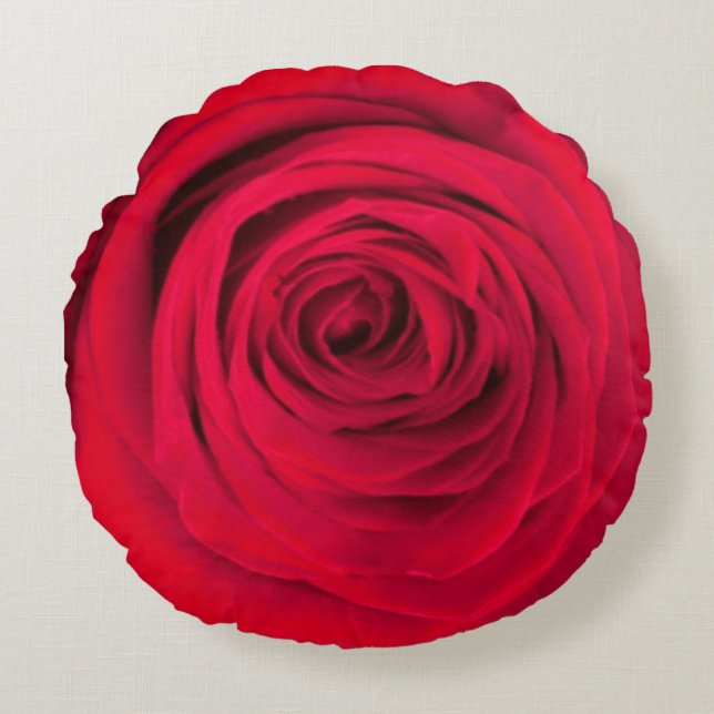 Elegante Rozen bloemblaadjes Chique ronde kussen (Voorkant)