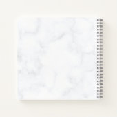 Elegante Rozen bloemen gepersonaliseerde bruiloft Notitieboek (Achterkant)