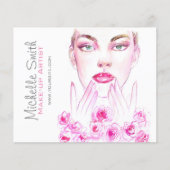 Elegante Rozen Bloemen Waterverf Schoonheidssalon Flyer (Voorkant)