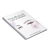 Elegante Rozen Bloemen Waterverf Schoonheidssalon Notitieboek (Rechterzijde)