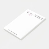 Elegante Rozen Bloemen Waterverf Schoonheidssalon Post-it® Notes (Schuin)