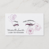 Elegante Rozen Bloemen Waterverf Schoonheidssalon Visitekaartje (Voorkant)