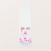 Elegante Rozen Bloemen Waterverf Schoonheidssalon Visitekaartje (Buitenkant ongevouwen)