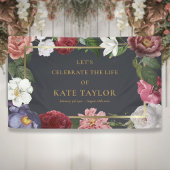 Elegante Rozen Bloemstuk Rou- en Herdenkingsdienst Spandoek