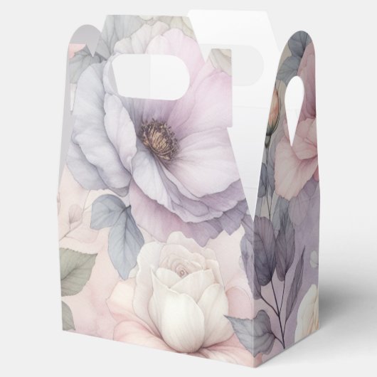 Elegante Rozen bloesems Bedankdoosjes (Geopend)