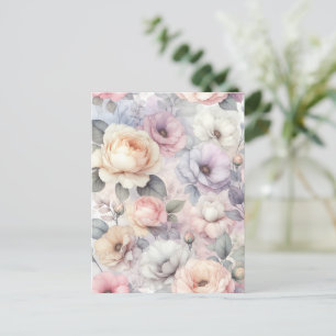 Elegante Rozen bloesems Briefkaart