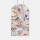 Elegante Rozen bloesems Cadeaulabel (Voorkant)