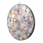 Elegante Rozen bloesems Dartbord (Voorkant Rechts)