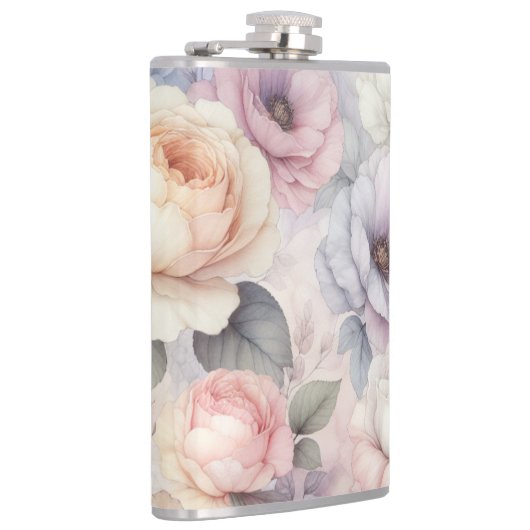 Elegante Rozen bloesems Heupfles (Rechts)