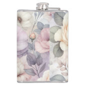 Elegante Rozen bloesems Heupfles (Achterkant)