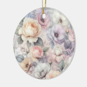Elegante Rozen bloesems Keramisch Ornament (Links)