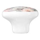 Elegante Rozen bloesems Keramische Knop (Zijkant)