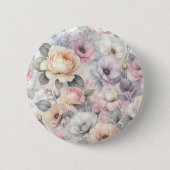 Elegante Rozen bloesems Ronde Button 5,7 Cm (Voorkant)