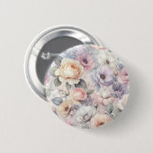Elegante Rozen bloesems Ronde Button 5,7 Cm (Voorkant /achterkant)