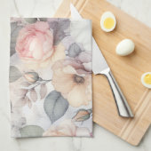 Elegante Rozen bloesems Theedoek (Quarter Fold)