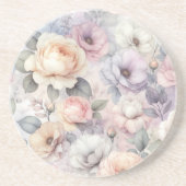 Elegante Rozen bloesems Zandsteen Onderzetter (Voorkant)