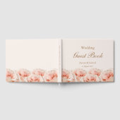 Elegante Rozen Blush Champagne Bruiloft Gastenboek (Volledig)