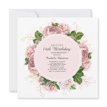 Elegante Rozen Blush Roze Bloem 16e Verjaardag
