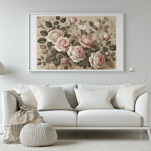 Elegante  Rozen Botanische kunst Print Poster