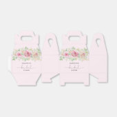 Elegante rozen bruidsshower bedankdoosjes (Uitgevouwen)