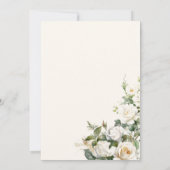 Elegante Rozen bruiloft Beige Bloemen Kaart (Achterkant)