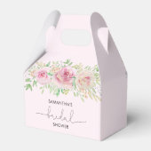 Elegante rozen bruiloft feest bedankdoosjes (Achterkant)