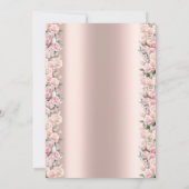 Elegante Rozen Chique Roos Goud Baby shower Kaart (Achterkant)