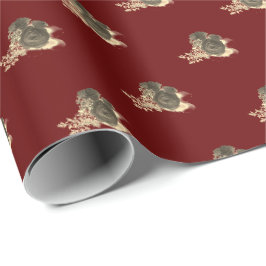 Elegante rozen corsage cadeaupapier