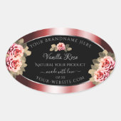 Elegante Rozen die Rode Zwarte Etiketten vormen (Voorkant)