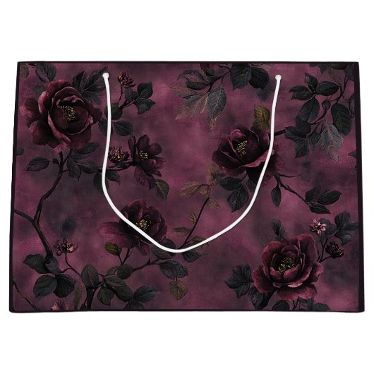 Elegante rozen. Diepe roze achtergrond. Groot Cadeauzakje (Voorkant)