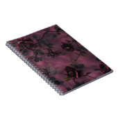 Elegante rozen. Diepe roze achtergrond. Notitieboek (Rechterzijde)