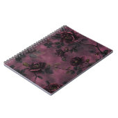 Elegante rozen. Diepe roze achtergrond. Notitieboek (Linkerzijde)