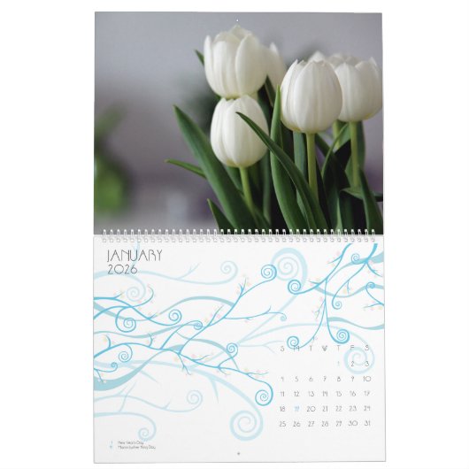 Elegante Rozen en bloemenfotografie Kalender (Jan 2026)