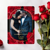 Elegante Rozen en foto Folie Save The Date Folie Uitnodiging