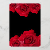 Elegante Rozen en foto Folie Save The Date Folie Uitnodiging (Achterkant)