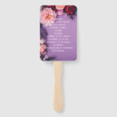 Elegante Rozen en Gerbera Florals Trouwprogramma Handwaaier (Achterkant)