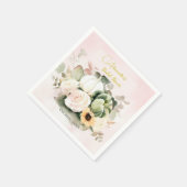 Elegante Rozen en Sunflower Bouque Servet (Hoek)