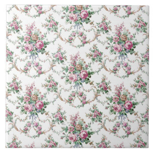 Elegante  Rozen en Swags Tegeltje