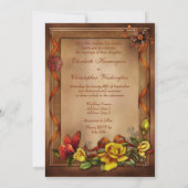 Elegante Rozen en vlinderbruiloft Kaart (Achterkant)