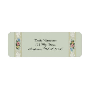 Elegante Rozen Etiket