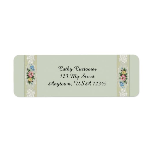 Elegante  Rozen Etiket (Voorkant)