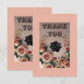 Elegante Rozen Flat Thank You Card Bedankkaart (Voorkant / Achterkant)
