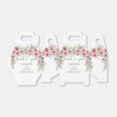 Elegante Rozen Floral Heart Script Bruiloft Bedankdoosjes (Uitgevouwen)