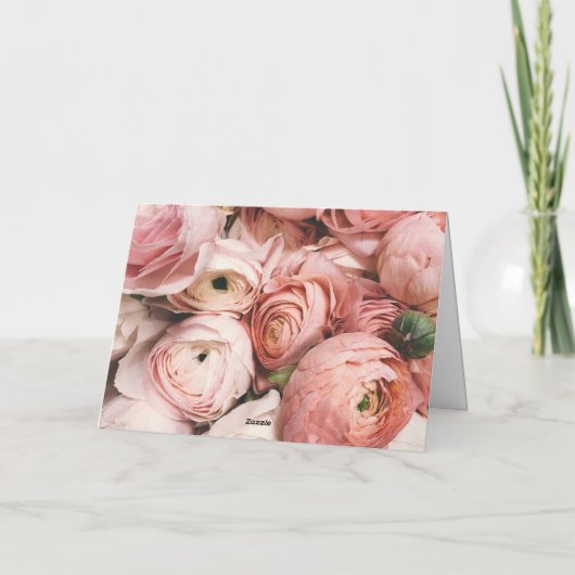 Elegante Rozen Floral Moederdag Feestdagen Kaart (Achterkant)