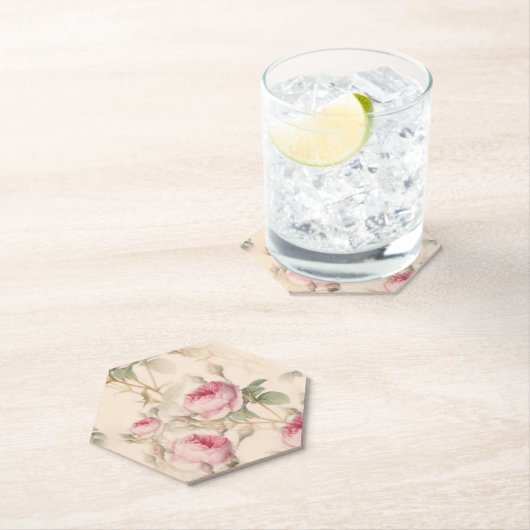 Elegante Rozen Floral Party Host Decor Kartonnen Onderzetters (Insitu)
