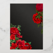 Elegante Rozen Folie Bruiloft Uitnodiging (Achterkant)