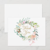 Elegante Rozen Garland Business Bedankt Briefkaart (Voorkant / Achterkant)