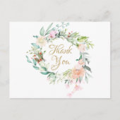 Elegante Rozen Garland Business Bedankt Briefkaart (Voorkant)